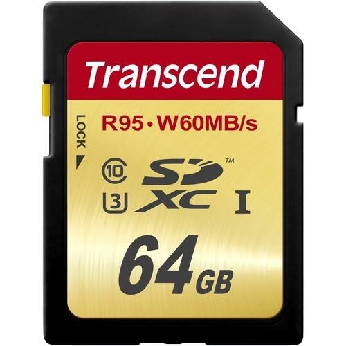 Front Standard. Transcend - 64 GB Secure Digital Extended Capacity (SDXC).