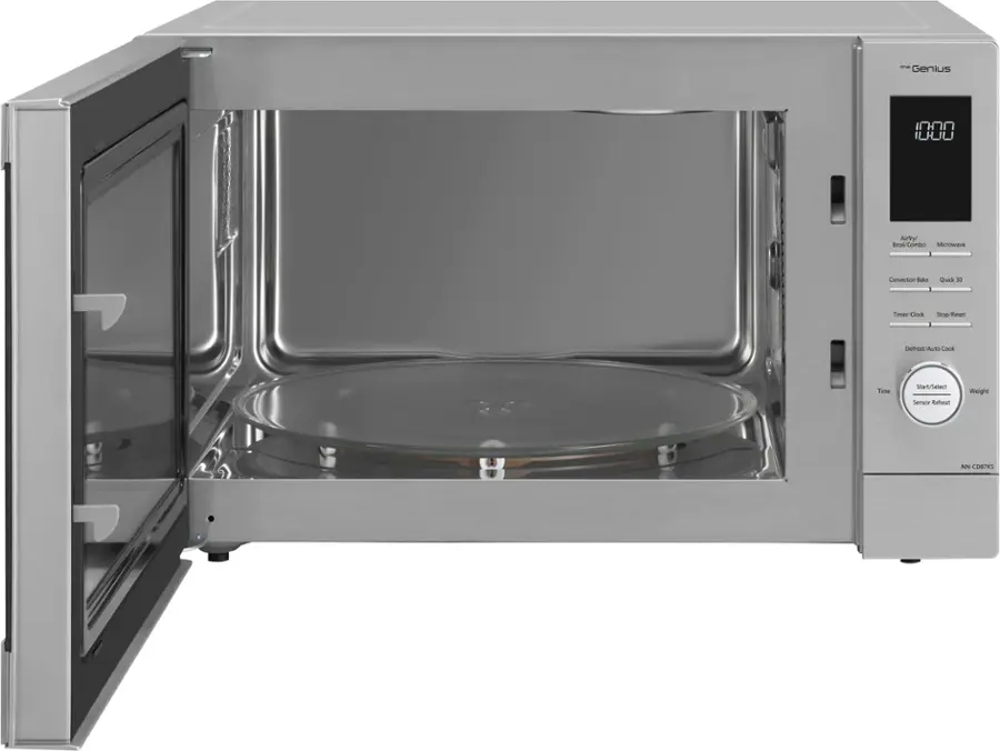 Alt View 12. Panasonic - 1.2 Cu. Ft. 1000 Watt HomeCHEF CD87KS 4-in-1 Multioven Microwave - Airfryer, Broiler, Convection, Inverter - Silver.