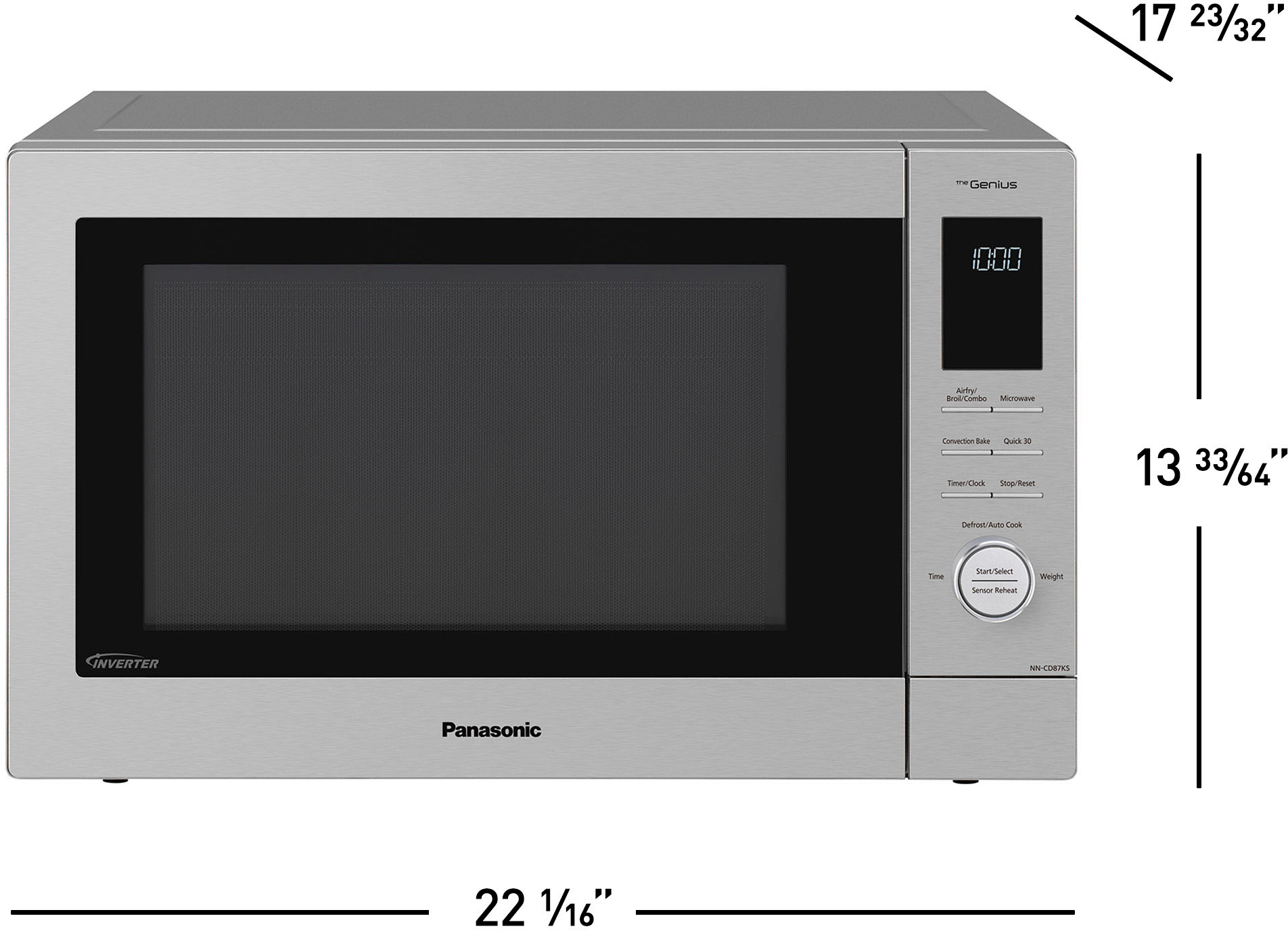 1.3 Cu Ft 1000 Watt Air Fry Microwave Oven COMBO Matte Black