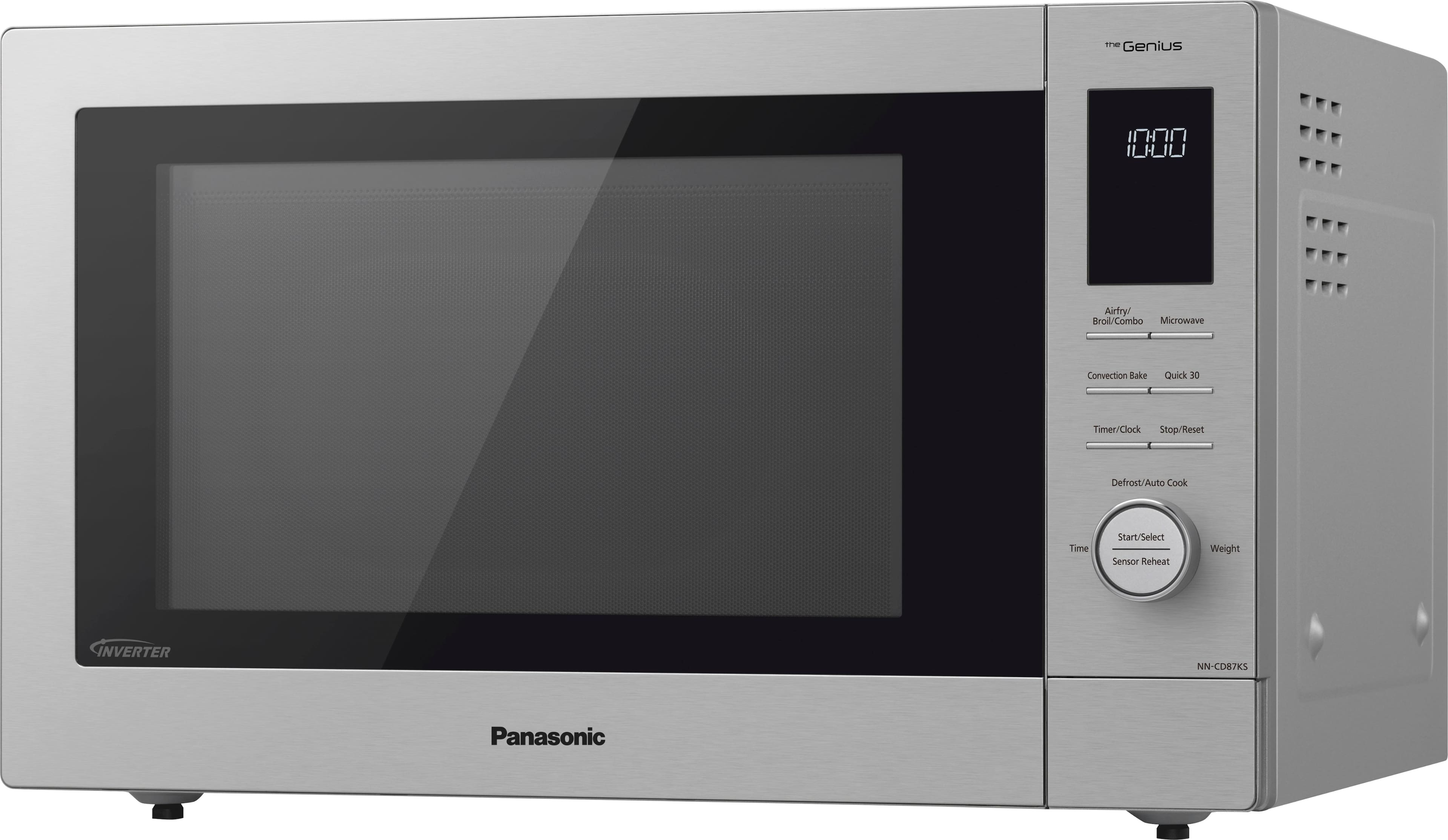 Alt View 1. Panasonic - 1.2 Cu. Ft. 1000 Watt HomeCHEF CD87KS 4-in-1 Multioven Microwave - Airfryer, Broiler, Convection, Inverter - Silver.