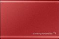 Alt View Zoom 13. Samsung - T7 1TB External USB 3.2 Gen 2 Portable Solid State Drive with Hardware Encryption - Metallic Red.