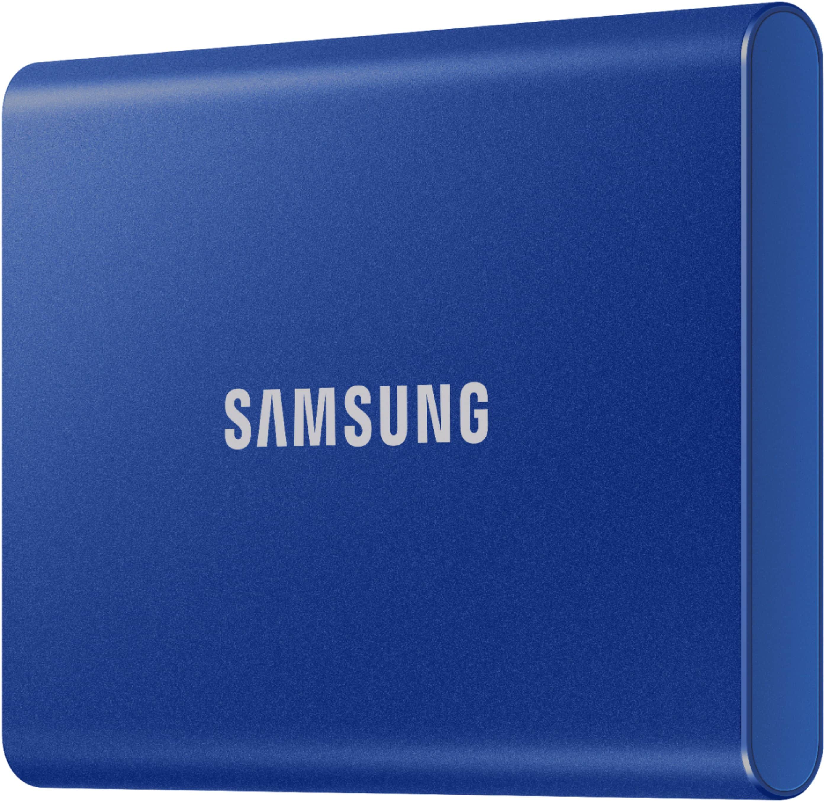 Alt View 12. Samsung - T7 2TB External USB 3.2 Gen 2 Portable SSD with Hardware Encryption - Indigo Blue.