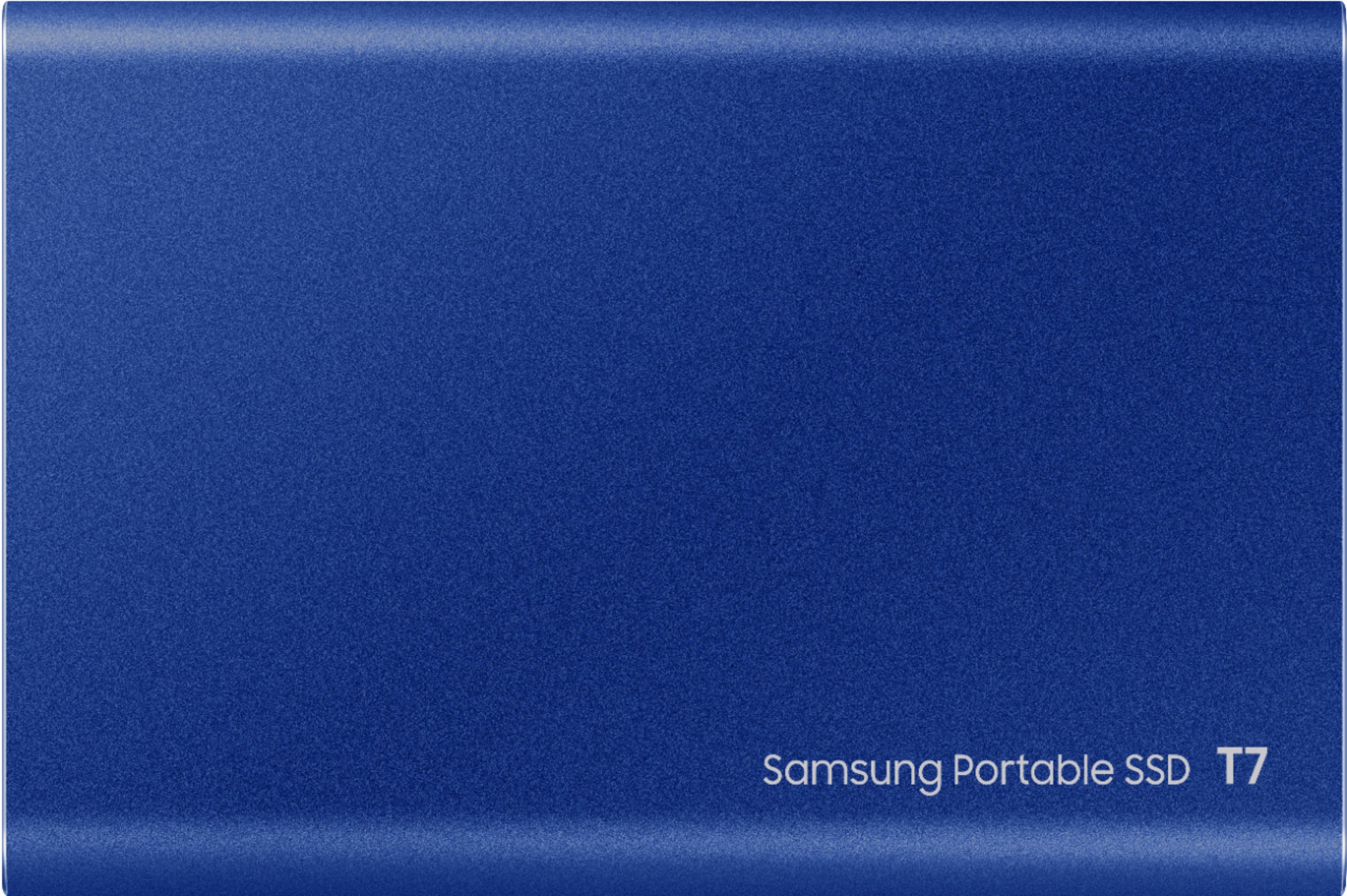 Alt View 13. Samsung - T7 2TB External USB 3.2 Gen 2 Portable SSD with Hardware Encryption - Indigo Blue.
