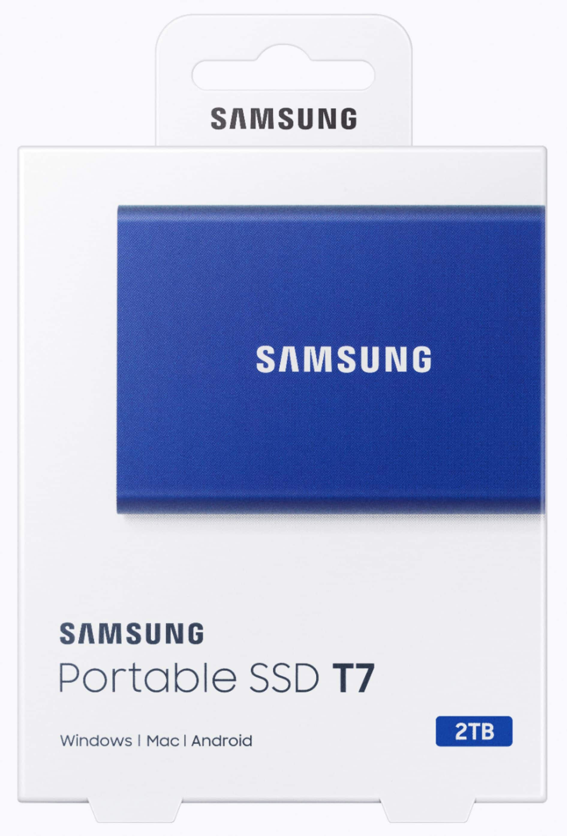 Alt View 16. Samsung - T7 2TB External USB 3.2 Gen 2 Portable SSD with Hardware Encryption - Indigo Blue.