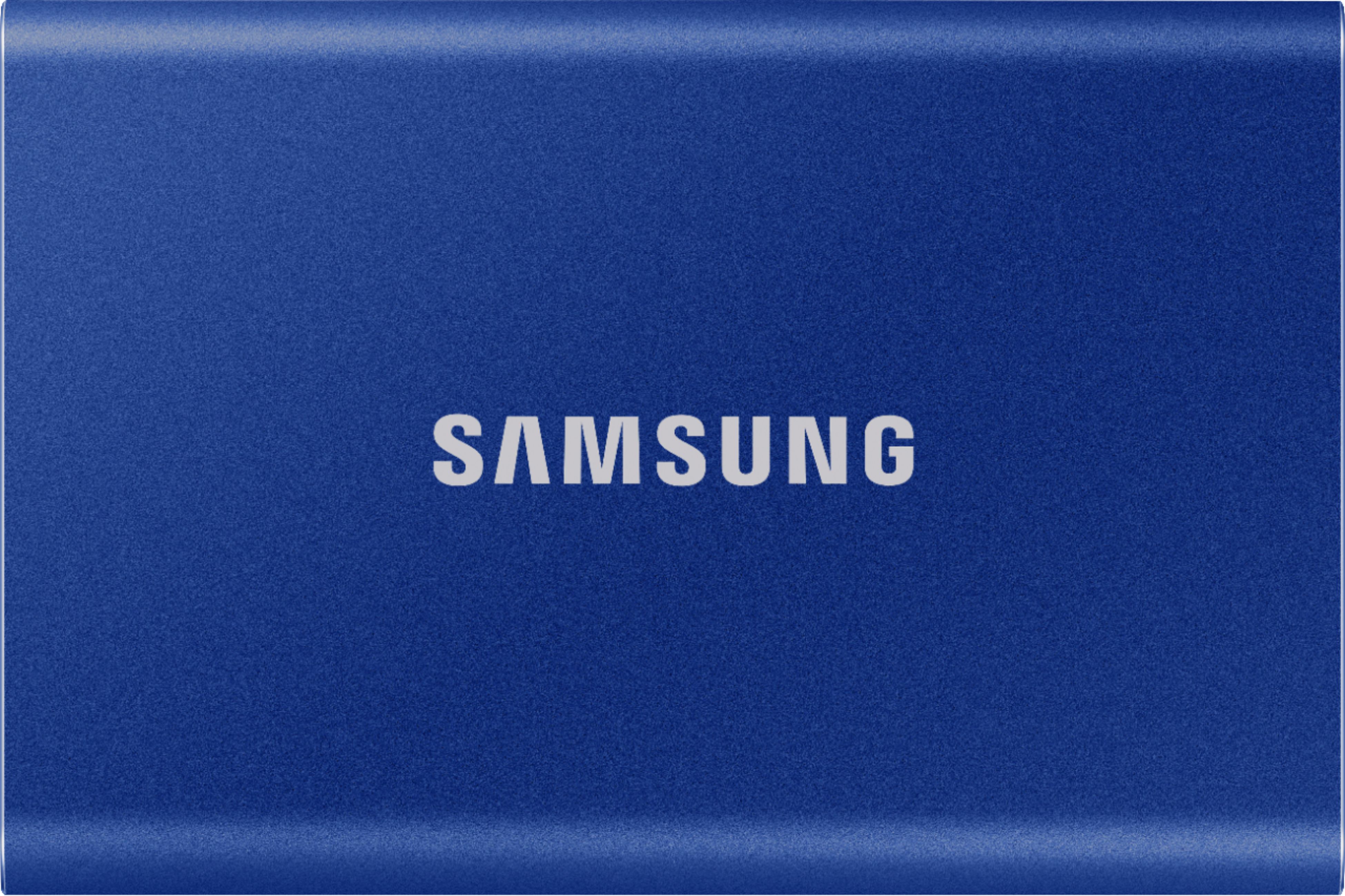 Sukkerrør gerningsmanden De er Samsung T7 1TB External USB 3.2 Gen 2 Portable SSD with Hardware Encryption  Indigo Blue MU-PC1T0H/AM - Best Buy