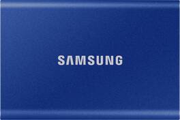 Samsung - T7 1TB External USB 3.2 Gen 2 Portable SSD with Hardware Encryption - Indigo Blue