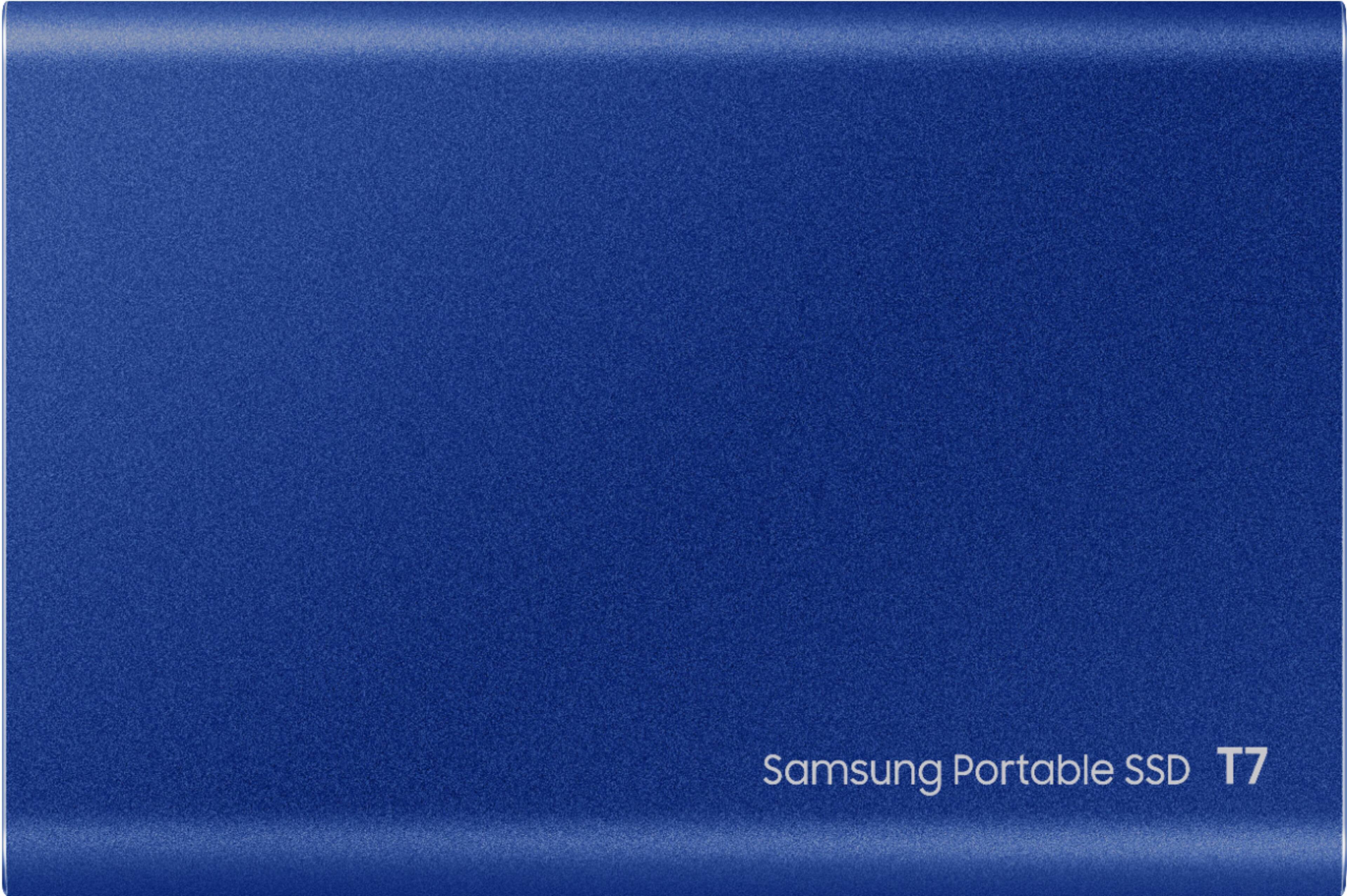 Alt View 13. Samsung - T7 1TB External USB 3.2 Gen 2 Portable SSD with Hardware Encryption - Indigo Blue.
