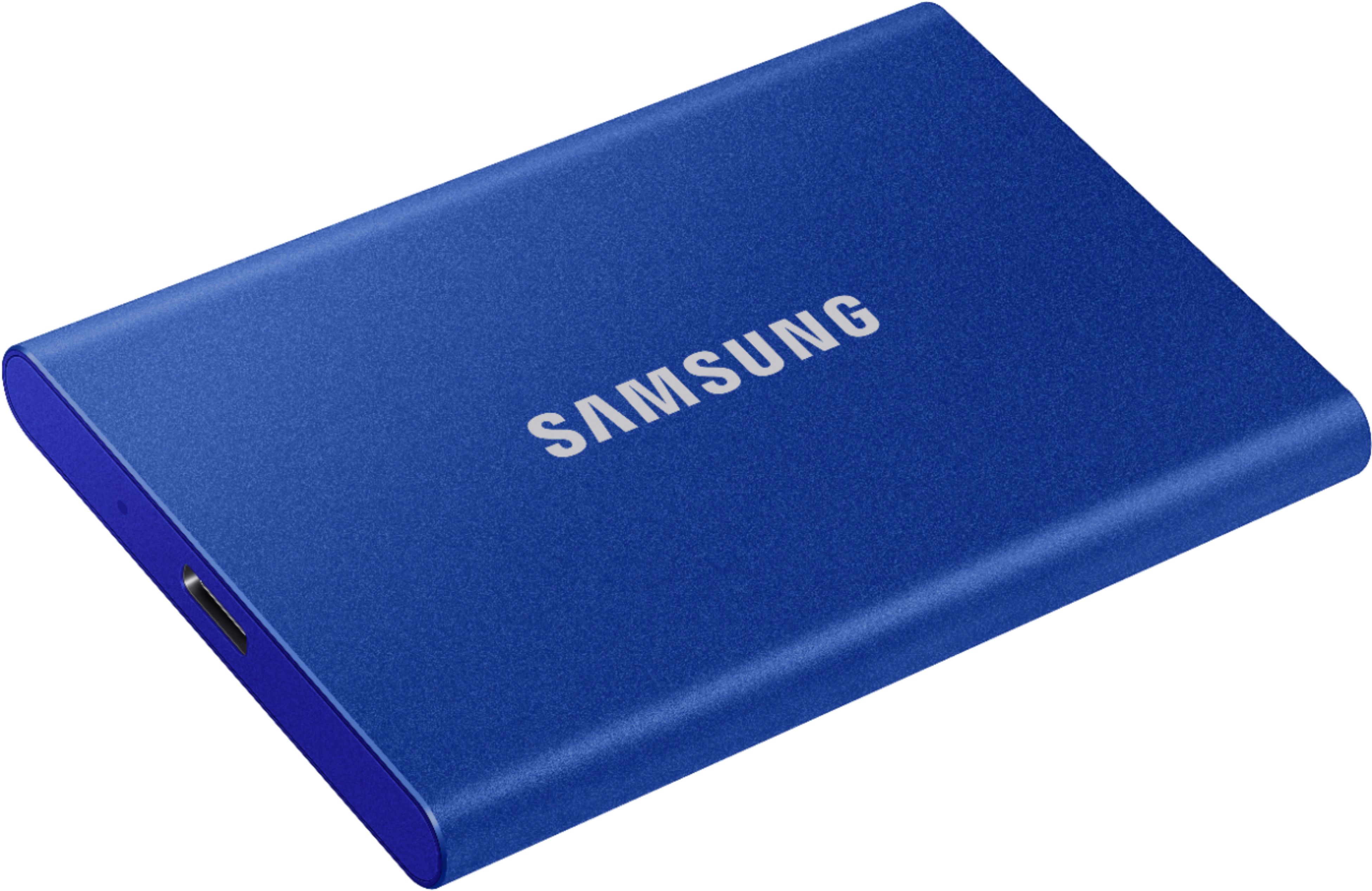 Samsung 1TB External 3.2 2 Portable SSD with Hardware Encryption Indigo Blue MU-PC1T0H/AM - Best Buy