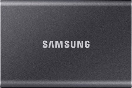 Samsung - T7 1TB External USB 3.2 Gen 2 Portable SSD with Hardware Encryption - Titan Gray