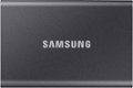 Front Zoom. Samsung - T7 2TB External USB 3.2 Gen 2 Portable SSD with Hardware Encryption - Titan Gray.