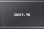 Samsung - T7 2TB External USB 3.2 Gen 2 Portable SSD with Hardware Encryption - Titan Gray