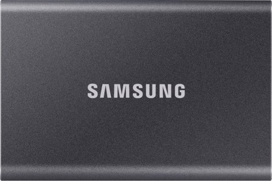 Front Zoom. Samsung - T7 2TB External USB 3.2 Gen 2 Portable SSD with Hardware Encryption - Titan Gray.