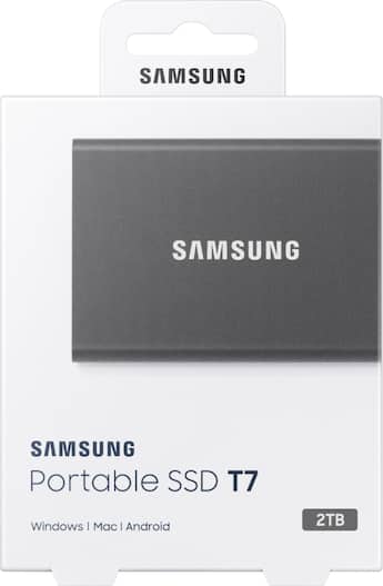 Samsung T7 2TB External USB 3.2 Gen 2 Portable SSD with Hardware Samsung T7 2TB External USB 3.2 Gen 2 Portable SSD with Hardware