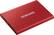 Alt View 14. Samsung - T7 500GB External USB 3.2 Gen 2 Portable SSD with Hardware Encryption - Metallic Red.