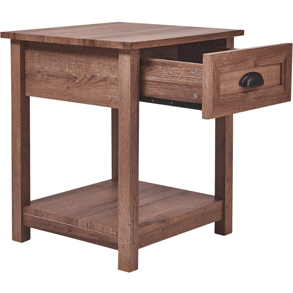 Best Buy Click Decor Traditional Wood 1Drawer Night Stand Light Brown