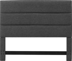 Serta - Palisades Upholstered Queen Headboard - Charcoal - Front_Zoom