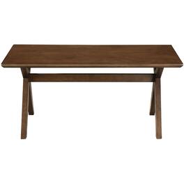Adore Decor - Lukas Rectangular Mid-Century Modern Wood Coffee Table - Warm Brown