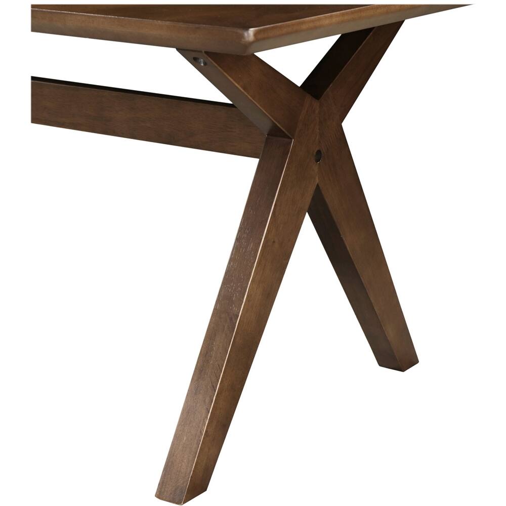 Alt View 12. Adore Decor - Lukas Rectangular Mid-Century Modern Wood Coffee Table - Warm Brown.