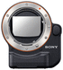Left View: Sony - A-Mount Lens Adapter for Most E-Mount Cameras - Silver