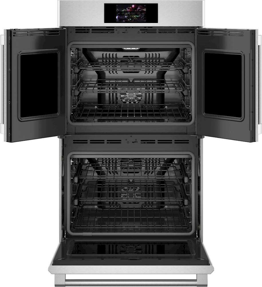 Alt View 11. Monogram - Statement Collection 30" Built-In Double Electric Convection Wall Oven - Stainless Steel.