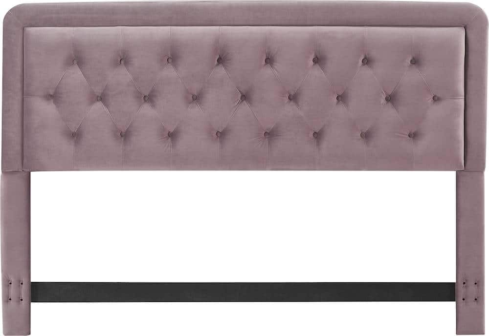 Elle Decor - Amery Tufted Upholstered King Headboard - Mauve