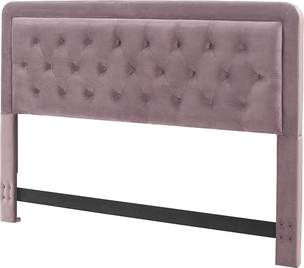 Left. Elle Decor - Amery Tufted Upholstered King Headboard - Mauve.