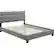 Angle. Click Decor - Hudson Fabric 62.8" Queen Platform Bed - Gray.