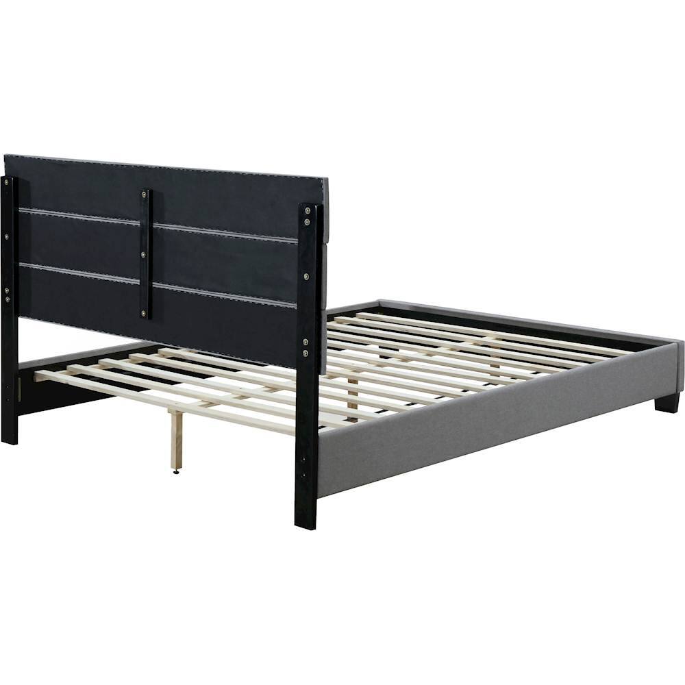 Alt View 11. Click Decor - Hudson Fabric 62.8" Queen Platform Bed - Gray.
