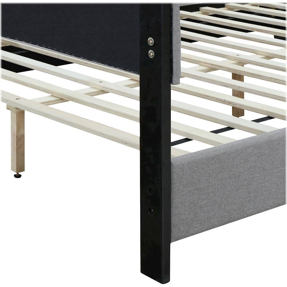 Alt View 13. Click Decor - Hudson Fabric 62.8" Queen Platform Bed - Gray.