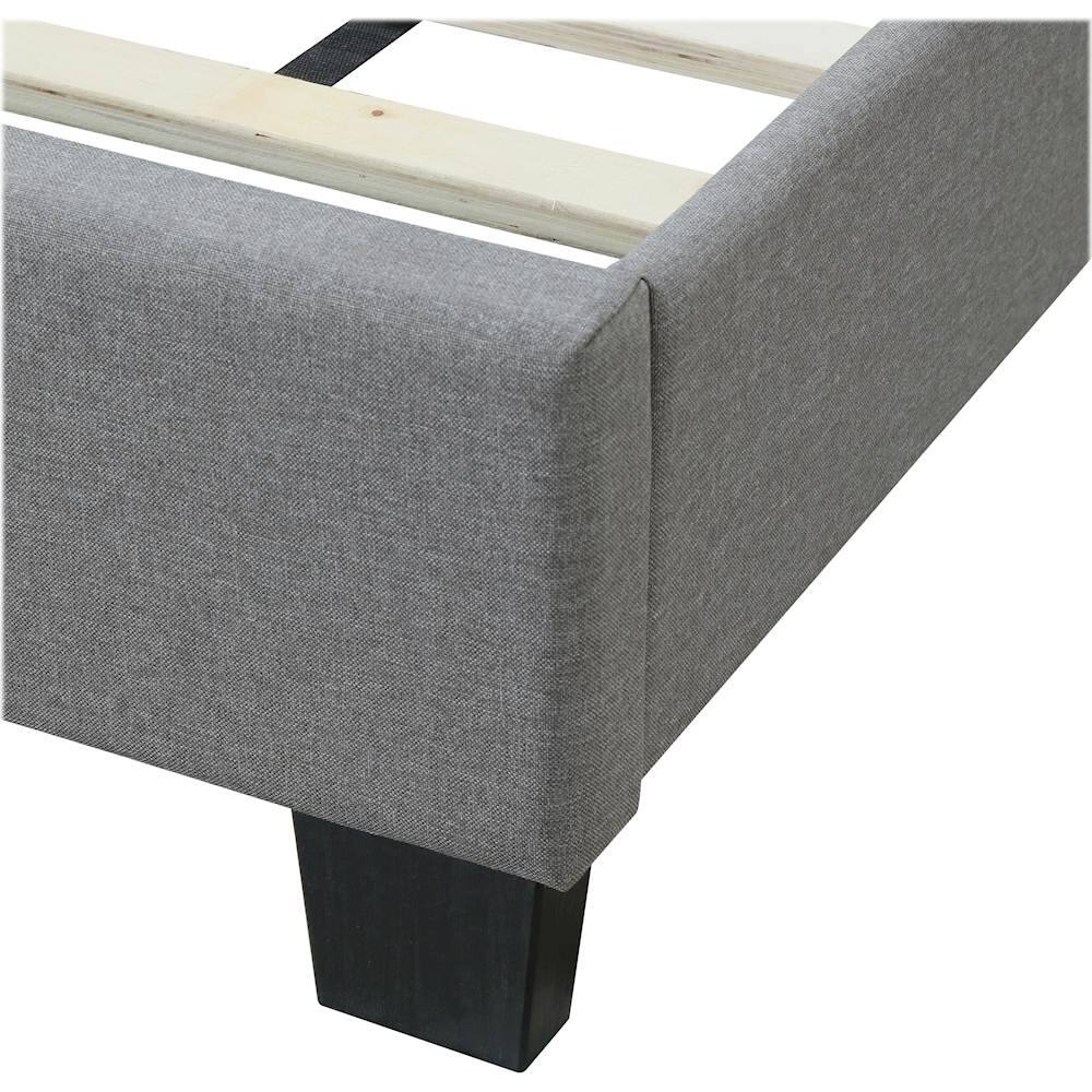 Alt View 15. Click Decor - Hudson Fabric 62.8" Queen Platform Bed - Gray.