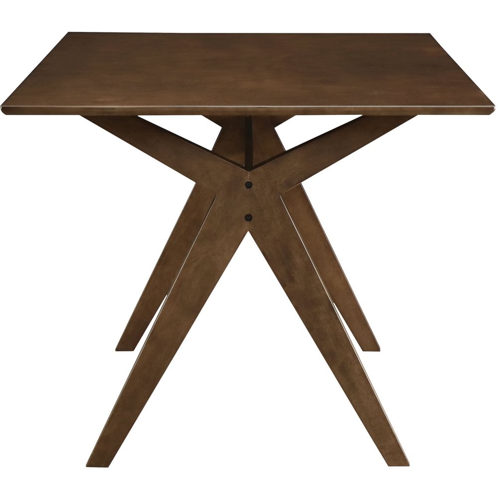 Angle View: Adore Decor - Lukas Rectangular Mid-Century Modern Wood Table - Warm Brown