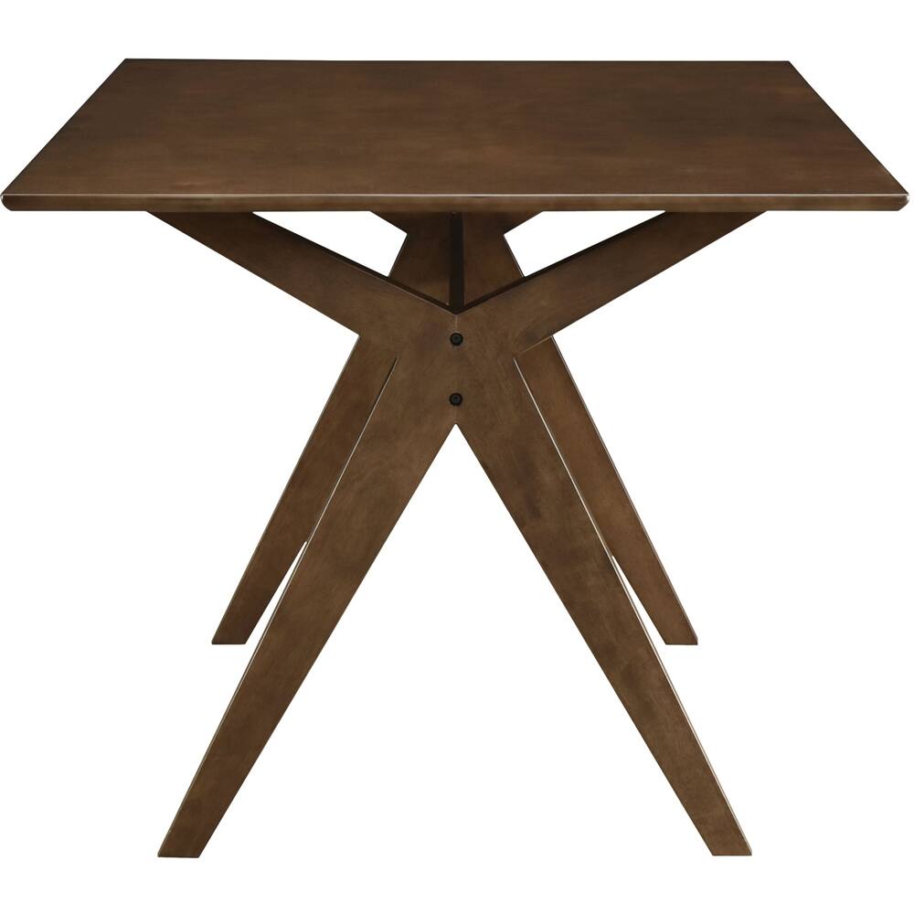 Angle. Adore Decor - Lukas Rectangular Mid-Century Modern Wood Table - Warm Brown.