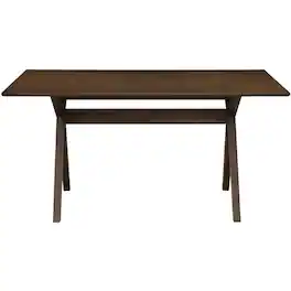 Adore Decor - Lukas Rectangular Mid-Century Modern Wood Table - Warm Brown