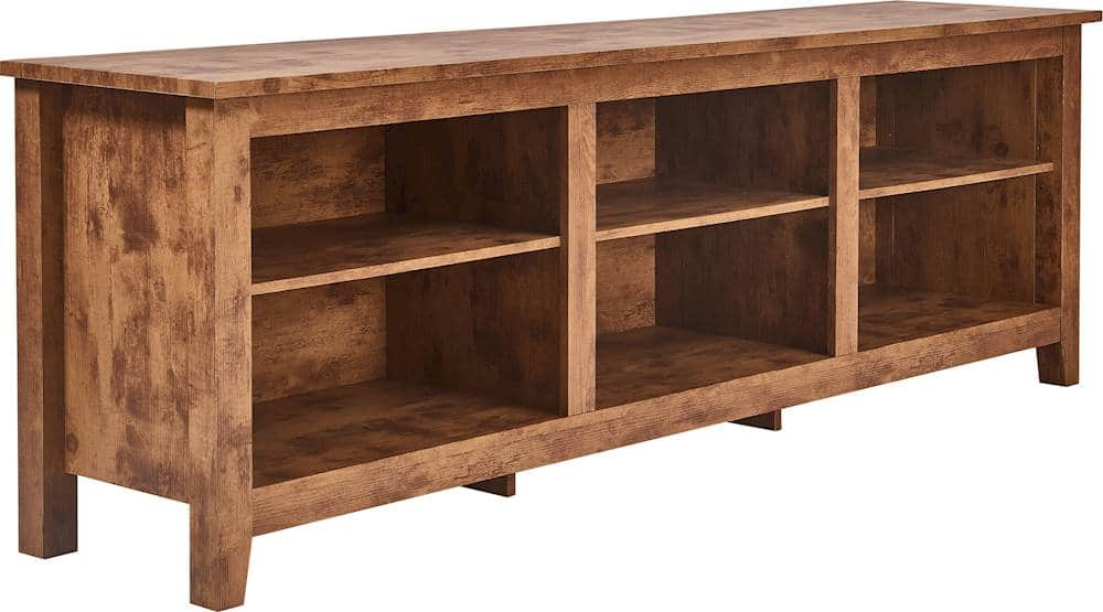 Angle View: Click Decor - TV Media Stand for Most Flat-Panel TVs up to 70" - Barnwood