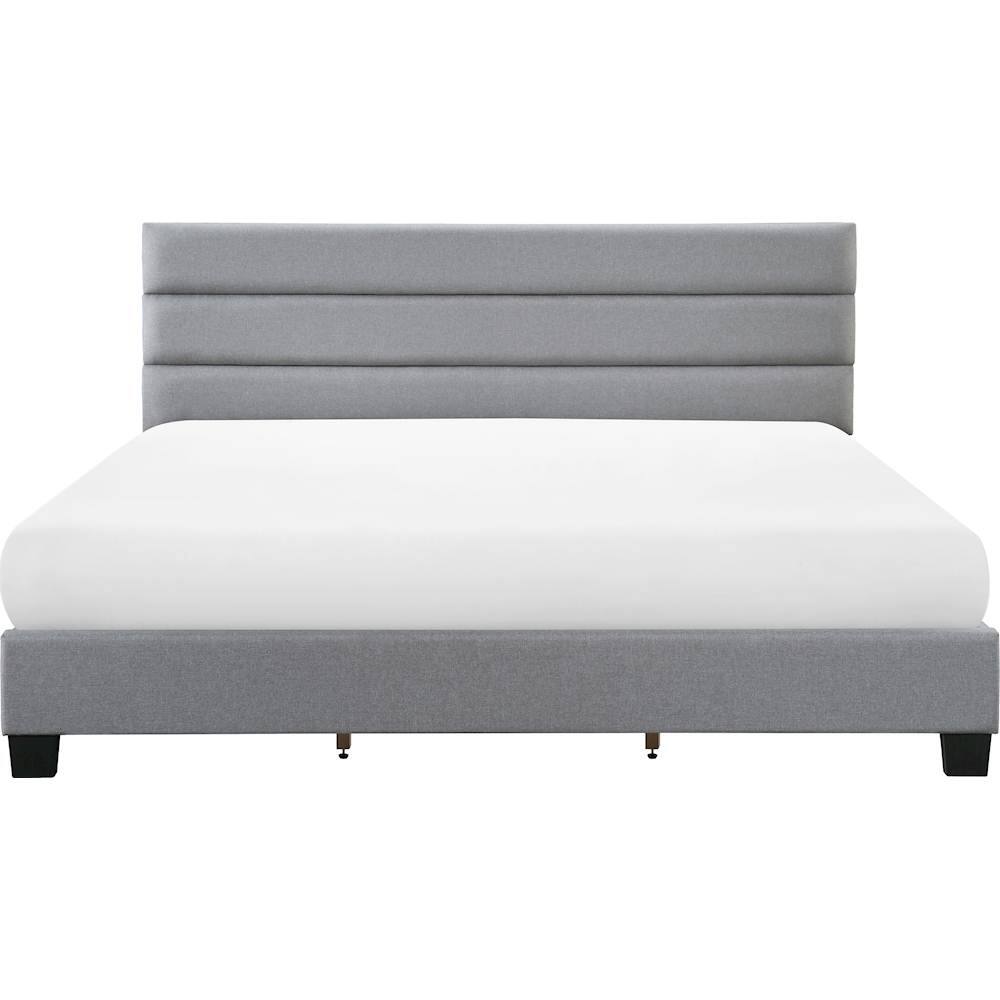 Alt View 11. Click Decor - Hudson Fabric 78.9" King Platform Bed - Gray.
