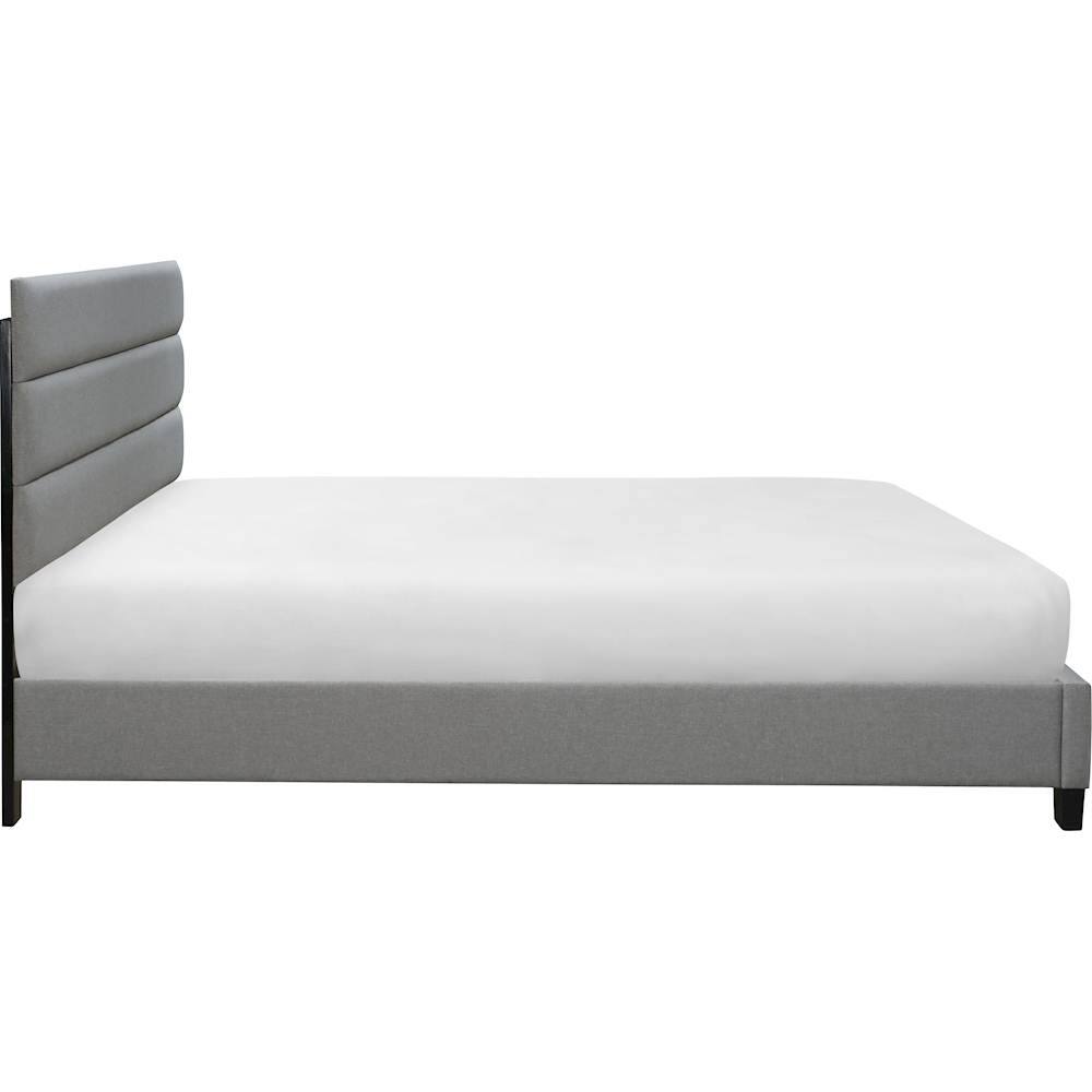 Alt View 15. Click Decor - Hudson Fabric 78.9" King Platform Bed - Gray.