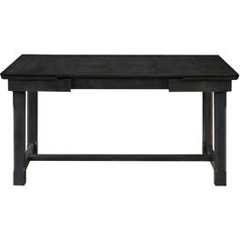 Finch - Ludlow Rectangular Rustic Farmhouse Wood/Rubber Table - Farmhouse Black