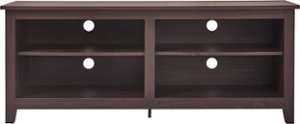 Click Decor - Stand for Most Flat-Panel TVs up to 60" - Dark Walnut - Front_Zoom