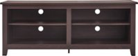 Click Decor - Stand for Most Flat-Panel TVs up to 60" - Dark Walnut - Front_Zoom