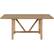 Front. Finch - Grant Rectangular Modern Farmhouse Rubberwood Table - Rustic Beige.
