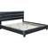 Angle. Click Decor - Hudson Faux Leather 78.9" King Platform Bed - Black.