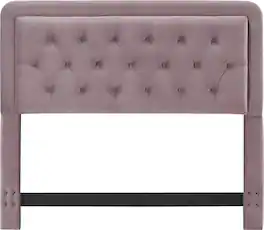 Elle Decor - Amery Tufted Upholstered Queen Headboard - Mauve