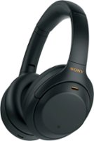 Sony - WH1000XM4 Wireless Noise-Cancelling Over-the-Ear Headphones - Black - Angle_Zoom