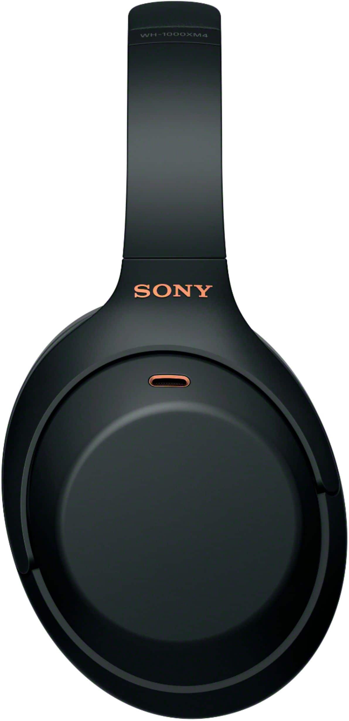 Alt View 14. Sony - WH1000XM4 Wireless Noise-Cancelling Over-the-Ear Headphones - Black.