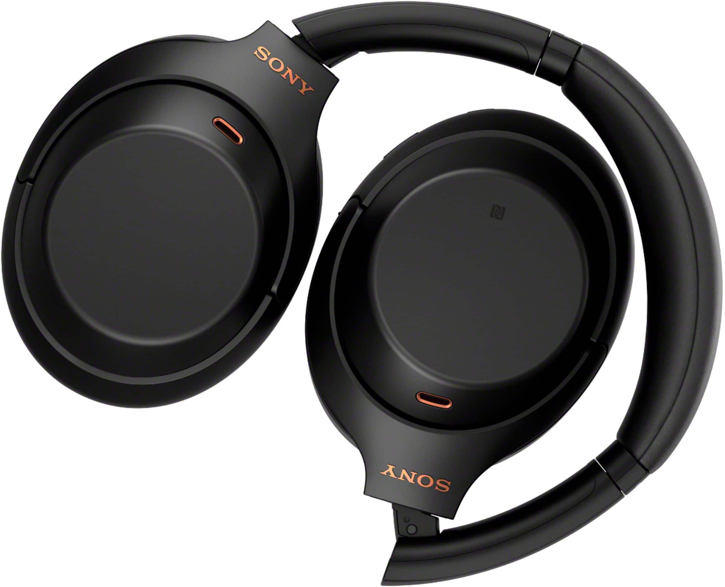 Alt View 17. Sony - WH1000XM4 Wireless Noise-Cancelling Over-the-Ear Headphones - Black.
