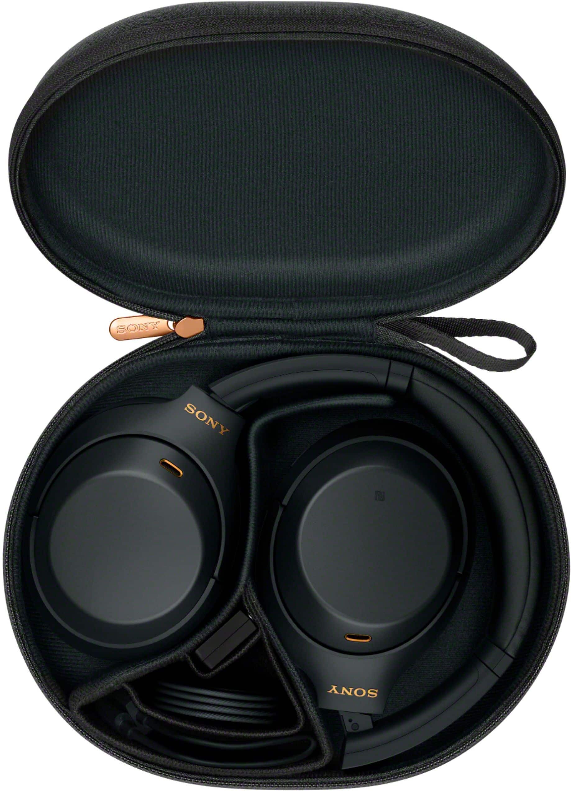 Alt View 18. Sony - WH1000XM4 Wireless Noise-Cancelling Over-the-Ear Headphones - Black.