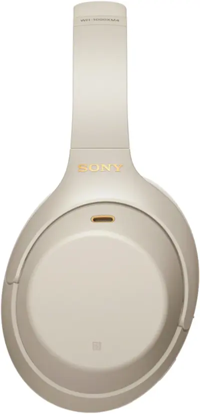 Sony - WH1000XM4 Wireless Noise-Cancelling Over-the-Ear Headphones - Silver