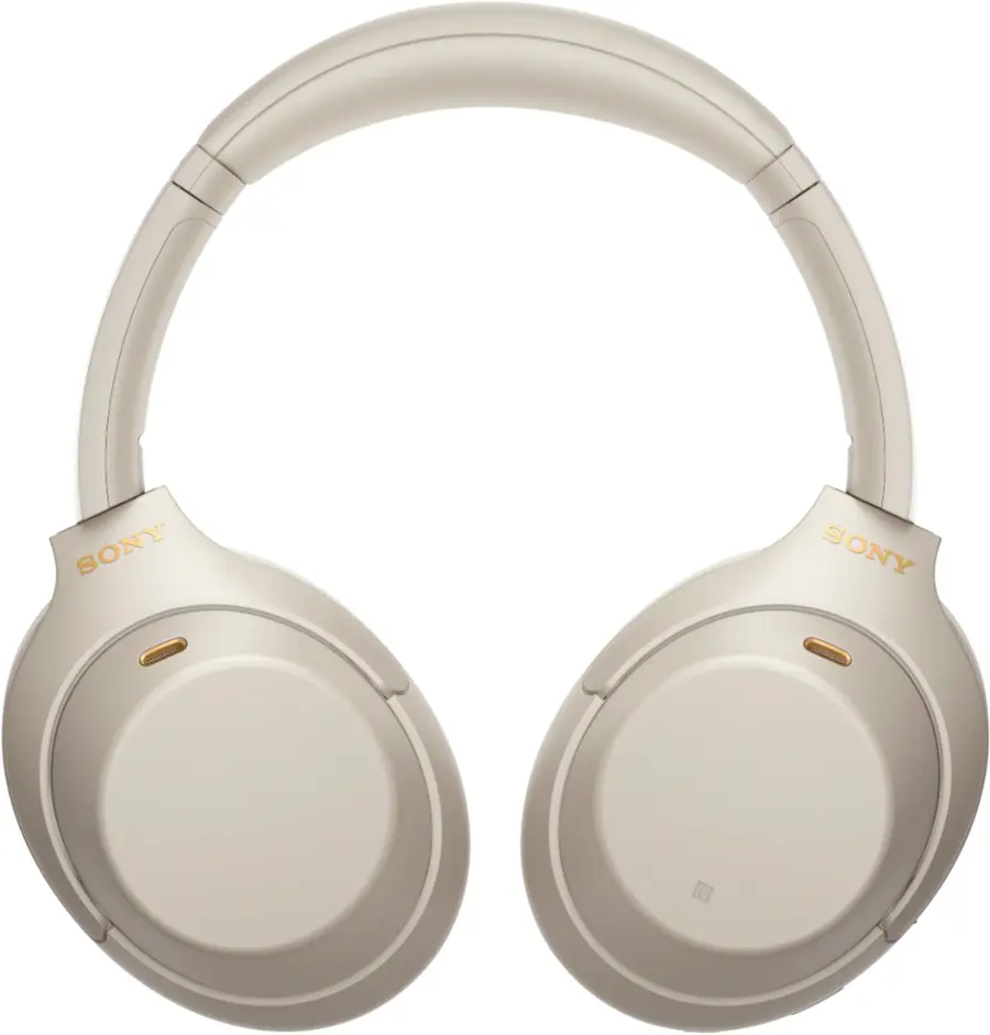 Alt View 17. Sony - WH1000XM4 Wireless Noise-Cancelling Over-the-Ear Headphones - Silver.