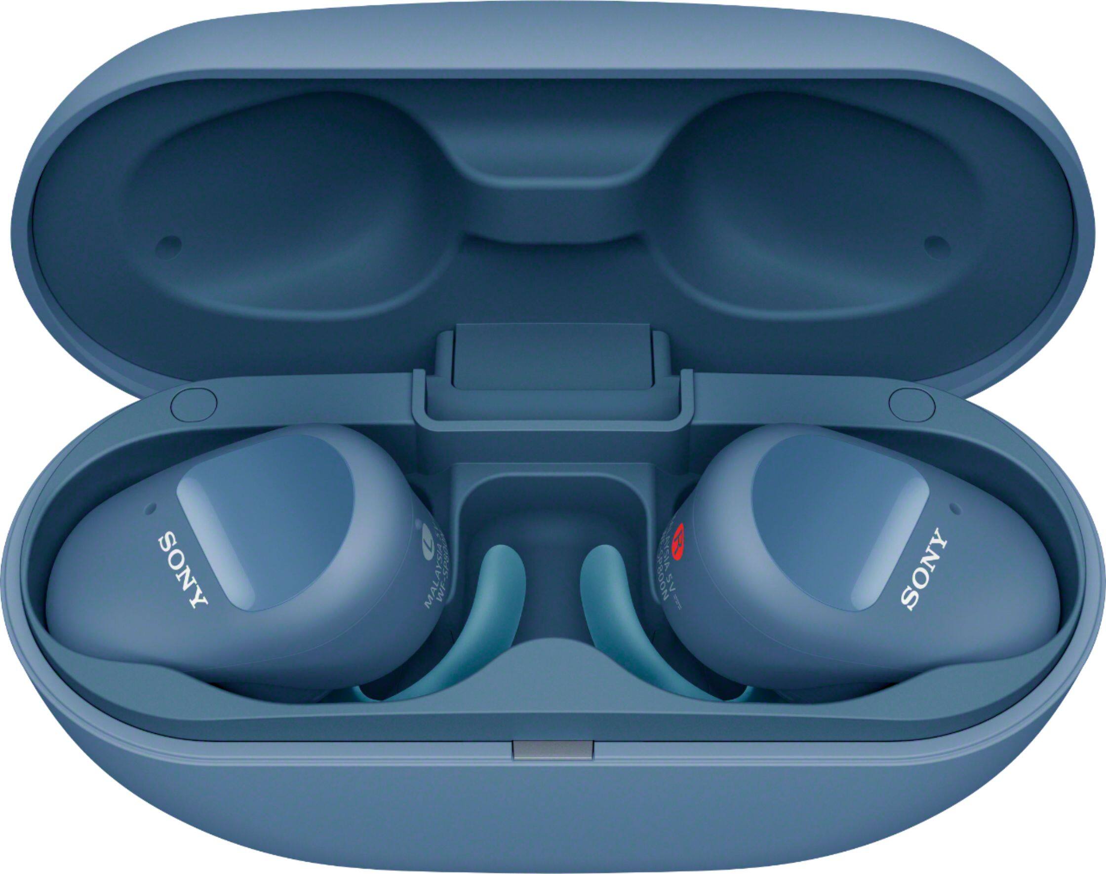 Alt View 13. Sony - WF-SP800N True Wireless Noise-Cancelling In-Ear Headphones - Blue.
