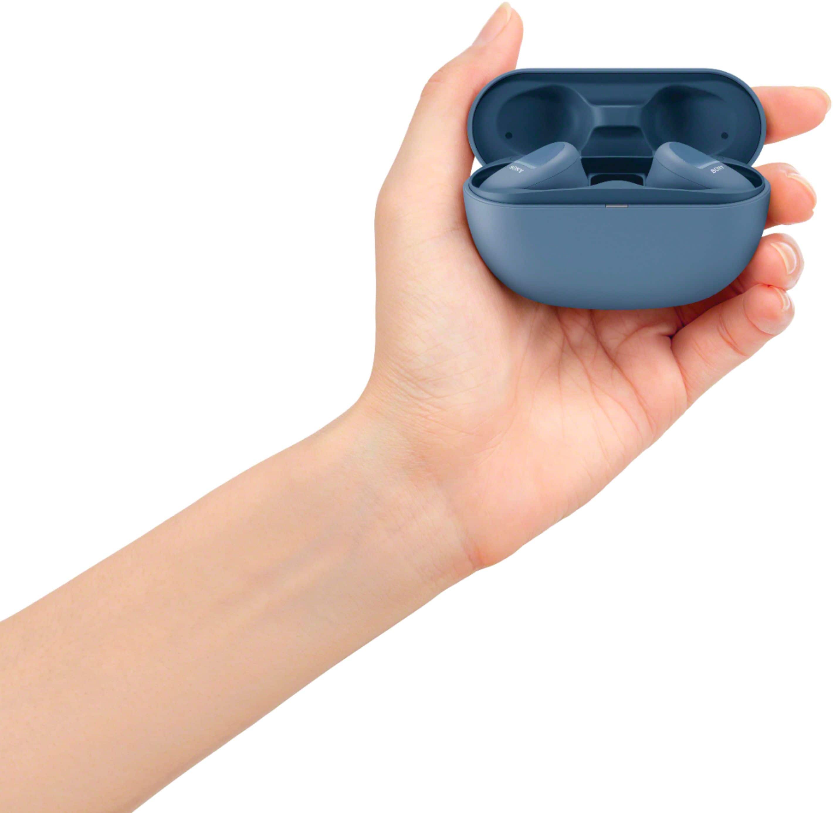 Alt View 15. Sony - WF-SP800N True Wireless Noise-Cancelling In-Ear Headphones - Blue.